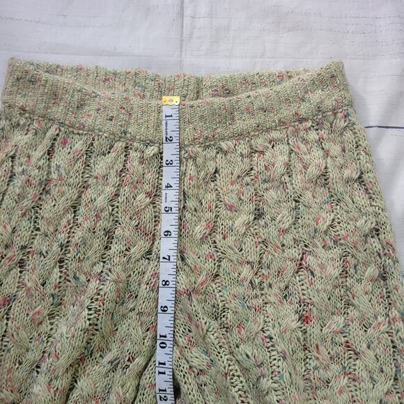 Intimately Free People Size M Under The Mistletoe Light Olive Green Knit Joggers - Picture 4 of 8